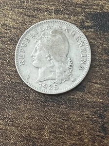 1925 Argentina 20 Centavos Actual Coin TK8245* - Picture 1 of 3