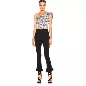 Isabel Marant Hunter Black Ruffle Hem Cropped Ankle Pants Womens 44 - Bild 1 von 12