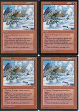 MTG: AVALANCHE Ice Age UNCOMMON; played, Excellent condition x4