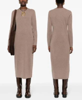 Vestido Suéter Polo Ralph Lauren 100% Cachemira Cuello Redondo en Taupe talla S $698 Foto 1 de 4