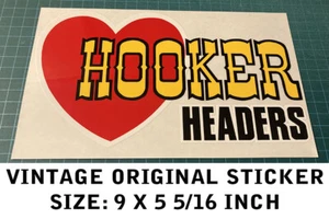 VINTAGE ORIGINAL HOOKER HEADERS CLEAR VINYL STICKER DECAL 9 x 5.3 -NHRA - RACING - Picture 1 of 2