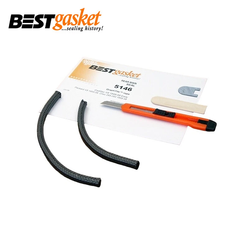 Cadillac 331 365 390 Chev 265 283 Packard 320 352 374 cuerda sello principal trasero 49-62 Foto 1 de 1