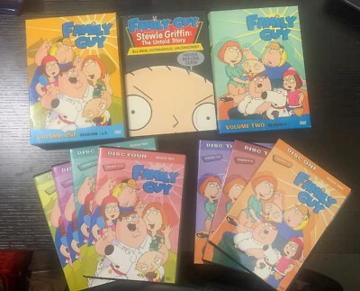 Family Guy Season Box Set DVD Volume 1-3 And Stewie Griffin: The Untold Story - Image 1 of 4