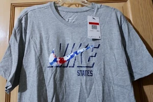 New with $30 Tag Nike Men's Gray USA Soccer w Graphic Logo Tee Shirt Size Large - Picture 1 of 7