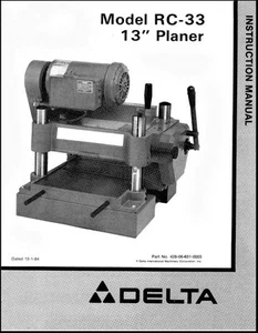 Delta Hobel 22-650 RC-33 Bedienungsanleitung - Bild 1 von 2