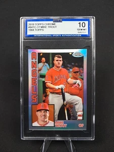 2019 Topps Chrome #84TC-17 Mike Trout 1984 Topps Refractor ISA 10 - Bild 1 von 2
