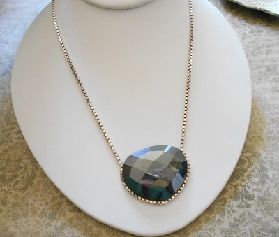 Collar de cadena de caja de encendido de hematita de plata de ley Silpada N2917 RE35B Foto 1 de 4