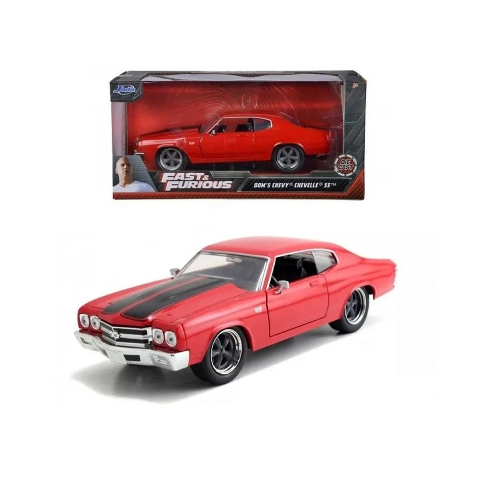 Jada 1:24 Dom's 1970 Chevrolet Chevelle SS 454 - Red/Black Fast & Furious Car - Image 1 of 1