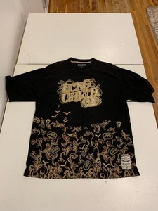 Ecko Unltd Shirt 2XL Black Gold Y2K Grunge Skater Streetwear Hip Hop 1972 Cyber - Picture 1 of 8