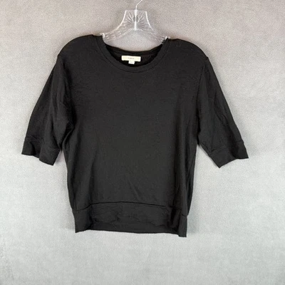 Vince женщин шерсти пуловер черный короткий рукав вязаный блузка рубашка бросить роскошь читать - Изображение 1 из 4