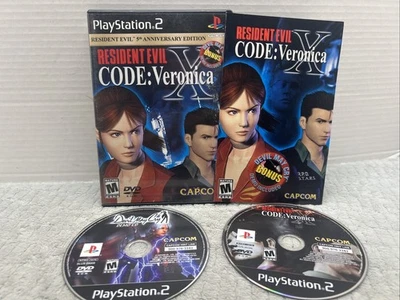 Resident Evil CODE Veronica X Anniversary PlayStation PS2 Black Label Complete - Image 1 of 4