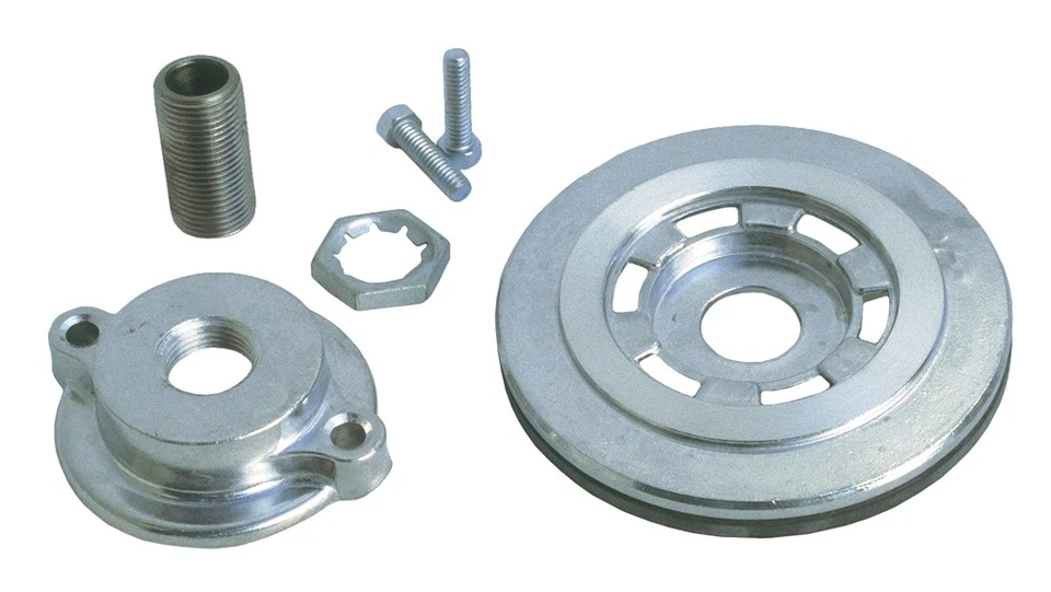 Trans-Dapt 1024 Oil Filter Adapter Natural Aluminum for Small Block Chevy - Image 1 of 1