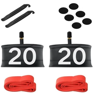 2 Pack Heavy Duty 20-inch Bike Tube with Strong Airtightness, Puncture Resist... - Picture 1 of 8