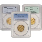 US GOLD $5 LIBERTY HEAD EAGLE   PCGS MS61   RANDOM DATE AND LABEL