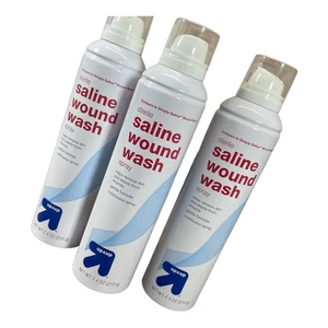 up&up Sterile Saline Wound Wash 7.4 oz – Lot of 3 (22 oz total) New & Unopened - Picture 1 of 7