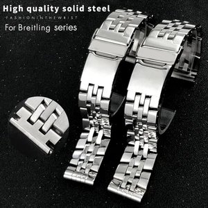 Massives Edelstahl Uhrenarmband für Breitling Avenger 18mm 20mm 22mm 24mm Band - Bild 1 von 24