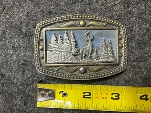 Mid-Century - CII New York - STAG & TREES &  BELT BUCKLE- BOLt - Picture 1 of 3