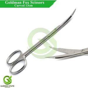 Dental Goldman Fox Scissors Curved 13cm Gum Tissue Supercut Trim Shears Sharp - Picture 1 of 3