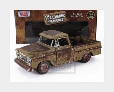 1:24 MOTORMAX Chevrolet Apache Pick-Up Fleetside Weathered Treas.1958 MTM79072 - Immagine 1 di 2