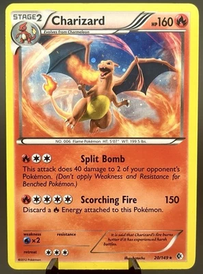 Charizard 20/149 Boundaries Crossed Holo Rare 2012 Pokemon TCG LP - Image 1 of 2