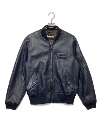 Schott x JOURNAL STANDARD Leather Jacket L Size Navy 782-4250024 From Japan - Image 1 of 4