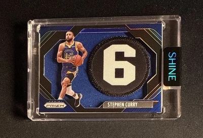 Stephen Curry Prizm 'Bill Russell' Parche Jersey Card Art 1/1 Creado por SHINE Foto 1 de 2