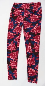 Leggings donna LuLaRoe taglia unica rosa fiori morbidi elasticizzati comodi - Foto 1 di 11