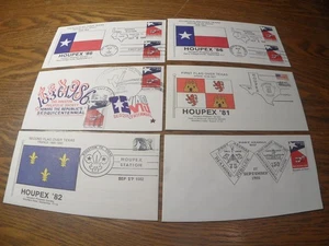 SB511  lot of 6  first day issue  covers 1986 San Jacinto TEXAS  USA 22 cent - Picture 1 of 7
