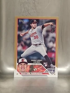2023 Topps Update Series - Rookie Debut Gold #US35 Grayson Rodriguez /2023 (RC) - Picture 1 of 3