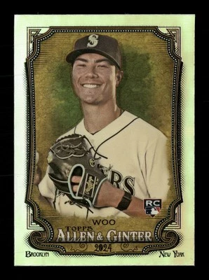 2024 Topps Allen & Ginter #78 Bryan Woo Chrome Refractors RC - Image 1 of 2