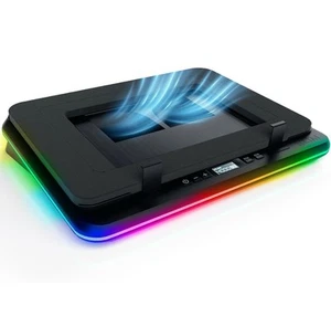 KLIM Turbofrost Gaming Laptop Cooling Pad - 4 Powerful Turbo Fans - 4 x 4000 RPM - Photo 1/6