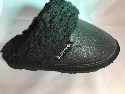 Niñas Bearpaw Negro Brillo Zapatos/Zapatillas Sin Cordones Niños TALLA 9 ¡OFERTA! Foto 1 de 4