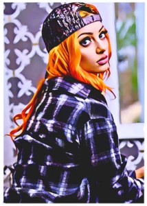 GIGI DOLIN * Custom ACEO * Neuheit * WRESTLER WWE * Art Card * ATC - Bild 1 von 2