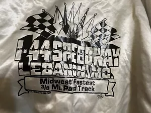 1980s Vintage I-44 Speedway Lebanon Missouri Racing Speedway Jacket XL - Picture 1 of 8