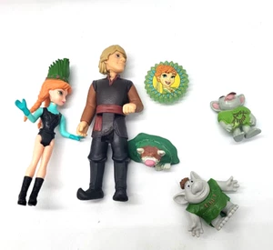 Disney Frozen Anna Kristoff Bulda Stone Trolls Collectible Figures - Picture 1 of 5