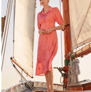 JOHNNY WAS Orla Puff Sleeve Shirt Dress Size L NEW With Tags $298 - Picture 1 of 11