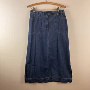 VTG NWT Long Denim Skirt Size 10P A-Line Modest Western Cottagecore 90s - Picture 1 of 6
