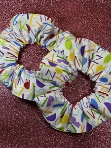 2 Fun & Adorable Alphabet, Girls Hair Scrunchies. - Picture 1 of 4