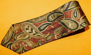 MEN'S JOSEPH ABBOUD MADE IN ITALY MULTI COLOR PAISLEY TIE - TIES - NECK TIES. - Picture 1 of 3
