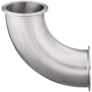 VNE 4" Tri CLAMP Sanitary STAINLESS STEEL PIPE 90° ELBOW EG2C4U - Picture 1 of 2
