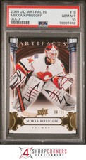 2009 UD ARTIFACTS GOLD #19 MIIKKA KIPRUSOFF FLAMES /50 POP 1 PSA 10 H3713652-492