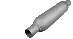 Hotdog Muffler 3 1/2" Round, 15" Long, 2" Pipe Size Spiral Louvered Mild - Picture 1 of 1