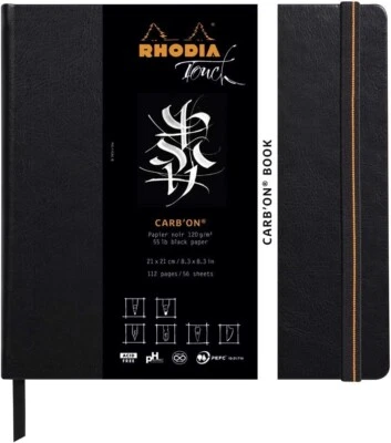 Rhodia Touch Carb'on Sketchbook - 21 x 21cm - 56 Black Sheets - 120gsm - Image 1 of 3