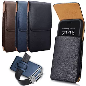 Carrying Leather Pouch Case Cover Belt Clip For Apple iPhone 16 Pro Max/16 Plus - Picture 1 of 55