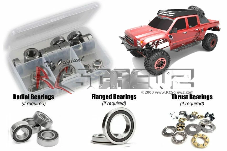 NEW RC Screwz RCR063R RedCat Clawback 1/5th Rubber Shielded Bearings Kit - Image 1 of 1