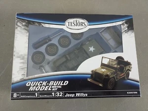 Testors Quick Build Military Jeep Willy's Metal Model Kit 1:32 Scale 630019N - Picture 1 of 6
