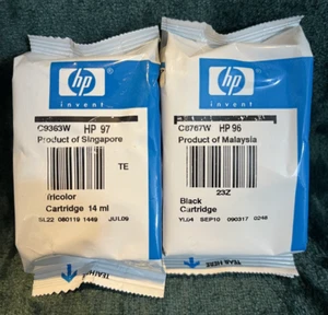 Both Expired Genuine HP 96 & 97 Ink Cartridges C8767WN C9363WN - Picture 1 of 2