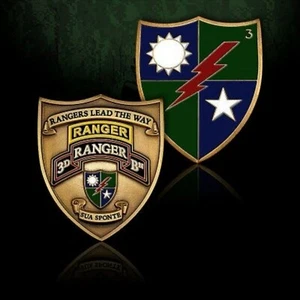 MONEDA DEL EJÉRCITO RANGER 3D 3RD BATALLION 2" ESCUDO RANGERS LIDERAN EL CAMINO DESAFÍO - Imagen 1 de 1