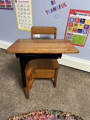 Vintage/Antique Moulthrop Childs Desk 1910’s  Adjustable w/Drawer for homeschool - Image 1 of 4