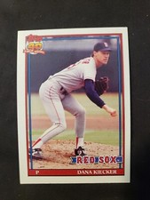 Dana Kiecker - 1991 Topps #763 - Boston Red Sox Baseball Card